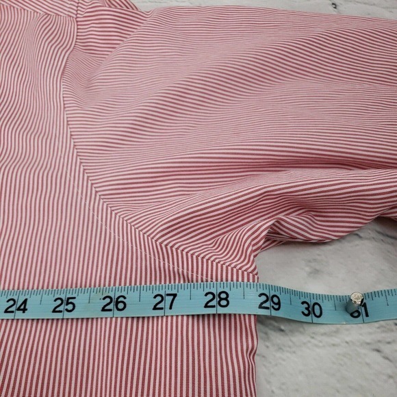 Brooks Brothers Traditional Non Iron Pink/Red Striped L/S Mens Dress Button Up - Picture 11 of 11